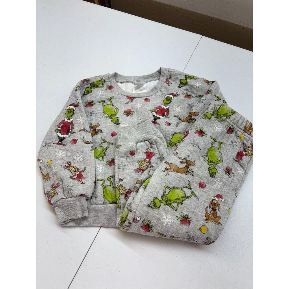 Kid's The Grinch Set Gray Set size 4t